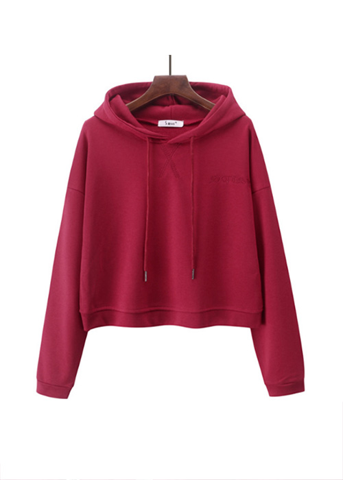 Over-size Long-sleeved Short Ladies Hoodies